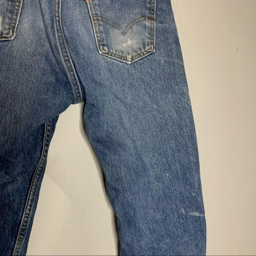 Vintage Orange Tab Super Dope Custom 505 Levi Jeans